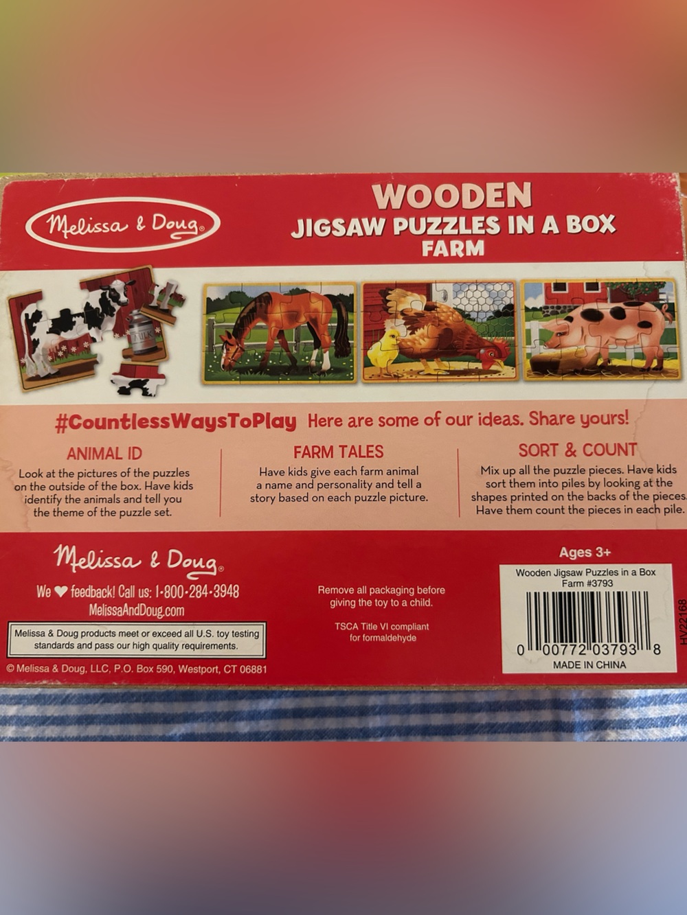 Melissa & Doug Wooden Puzzles In Box-Set Of 3 Boxes/12 Puzzles Total See Desc - Picture 4 of 14